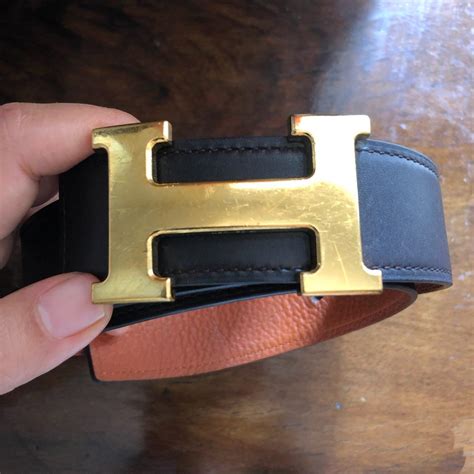 how can you tell an authenic hermes h buckle|real hermes belt markings.